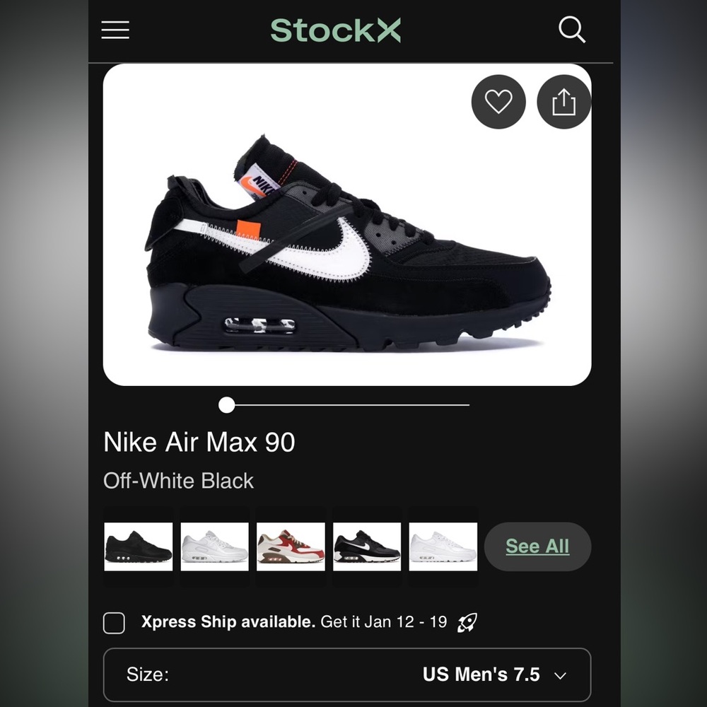 Offwhite Nike air max 90